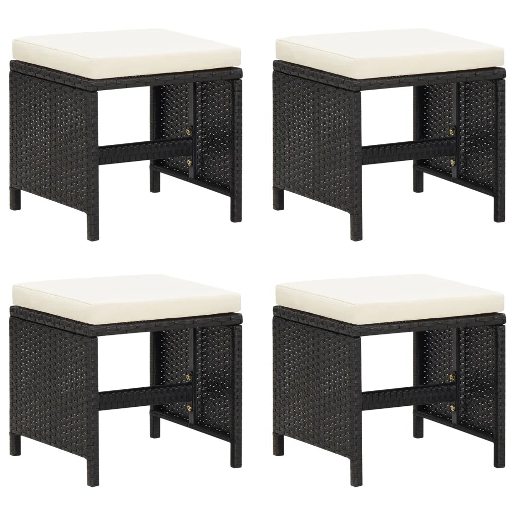 Set da Pranzo da Giardino 21 pz con Cuscini in Polyrattan Nero 3095684