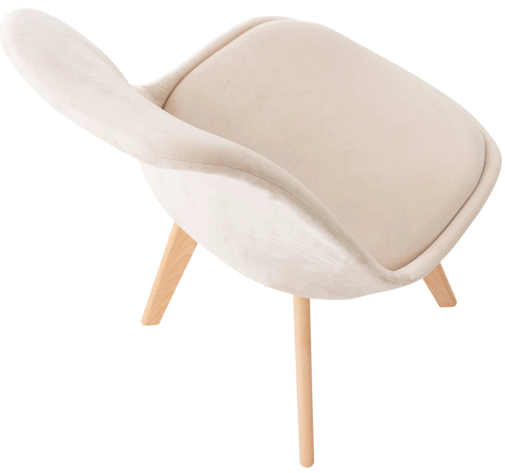 Set 4 Sedie Pranzo Linares Beige,Velluto