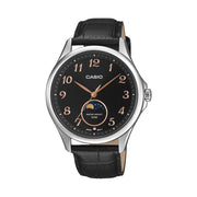 CASIO COLLECTION Mod. MOONPHASES - SILVER LEATHER