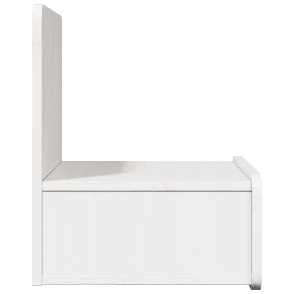 Comodino 2 pcs Bianco 44 x 32,5 x 40 cm Legno di pino massello 873490
