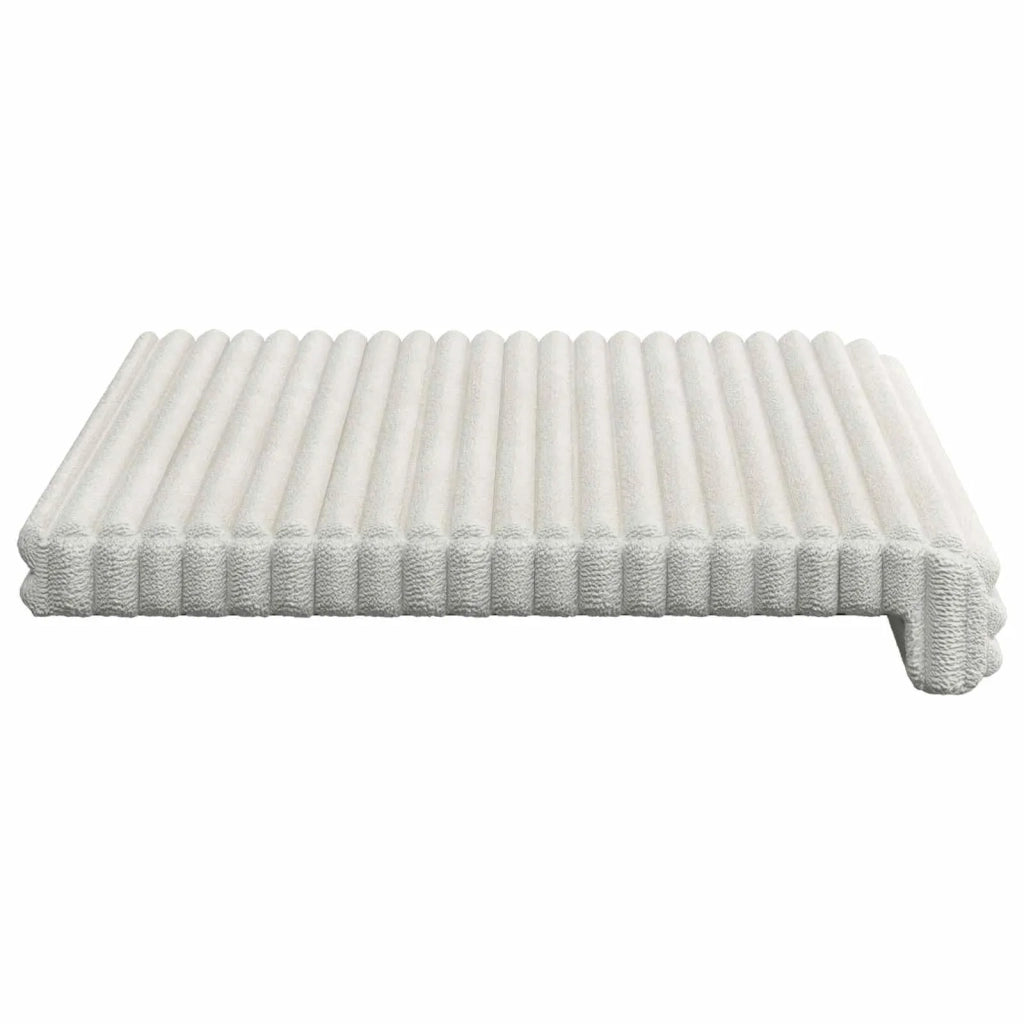 Cuscino per panchina Corduroy Morbido Crema Profondità 35 cm 42043221