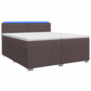 Letto box spring con materasso Marrone Scuro 200 x 200 cm 3452750