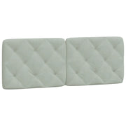 Cuscino Testiera Grigio Chiaro 140 cm in Velluto CFW4333930