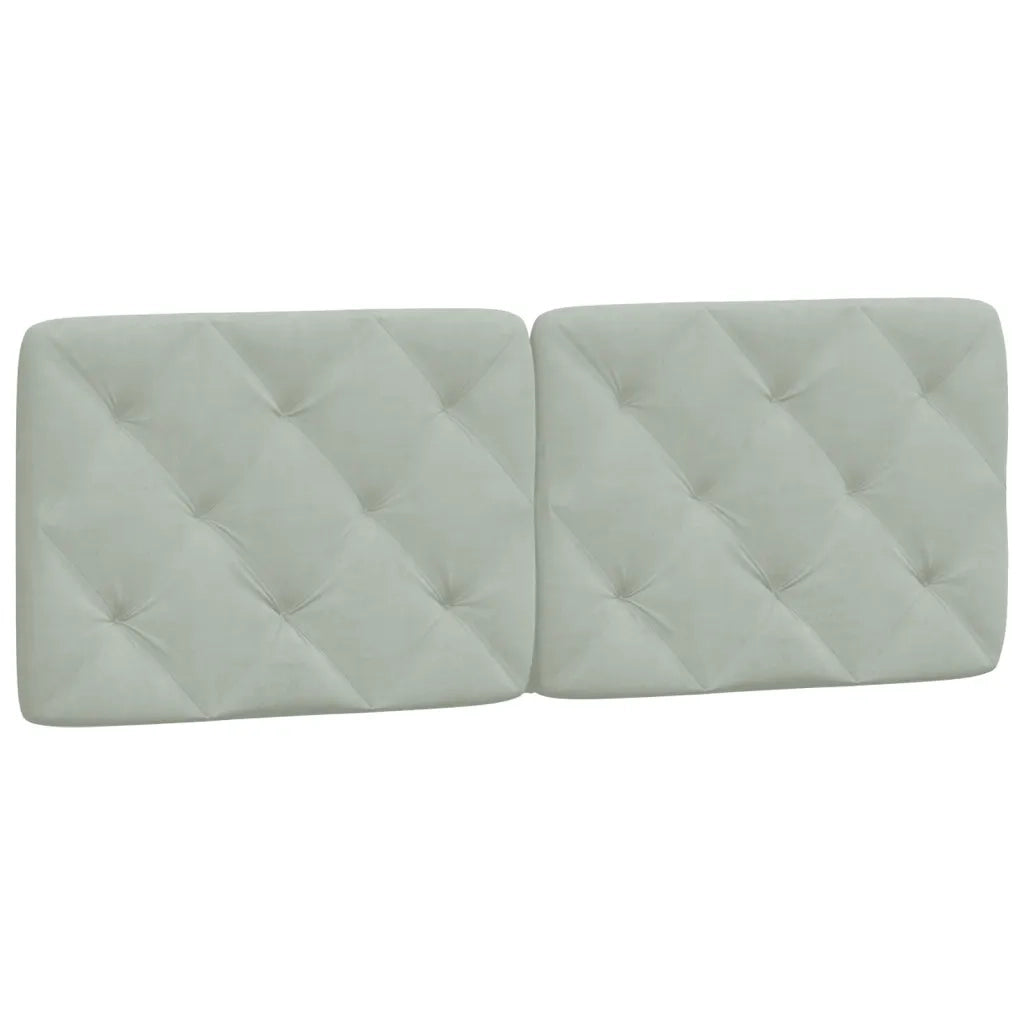 Cuscino Testiera Grigio Chiaro 140 cm in Velluto CFW4333930