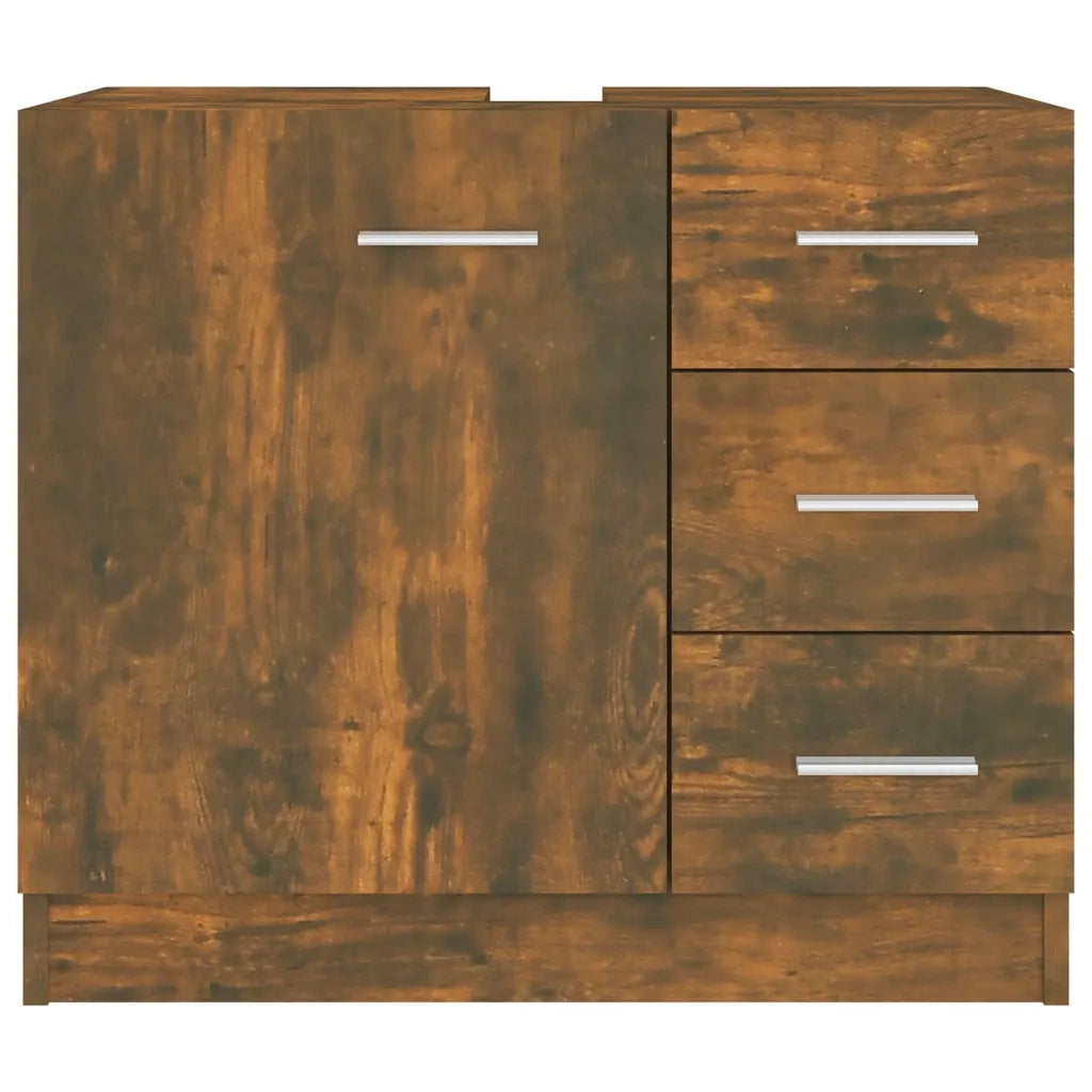 Mobile Lavabo Rovere Fumo 63x30x54 cm in Legno Multistrato 815630