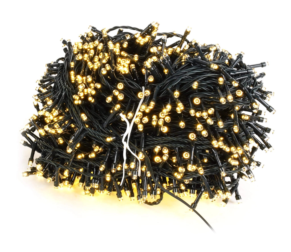 Luci di Natale 1200 LED 60m Bianco Caldo da Esterno-Interno Vanzetti