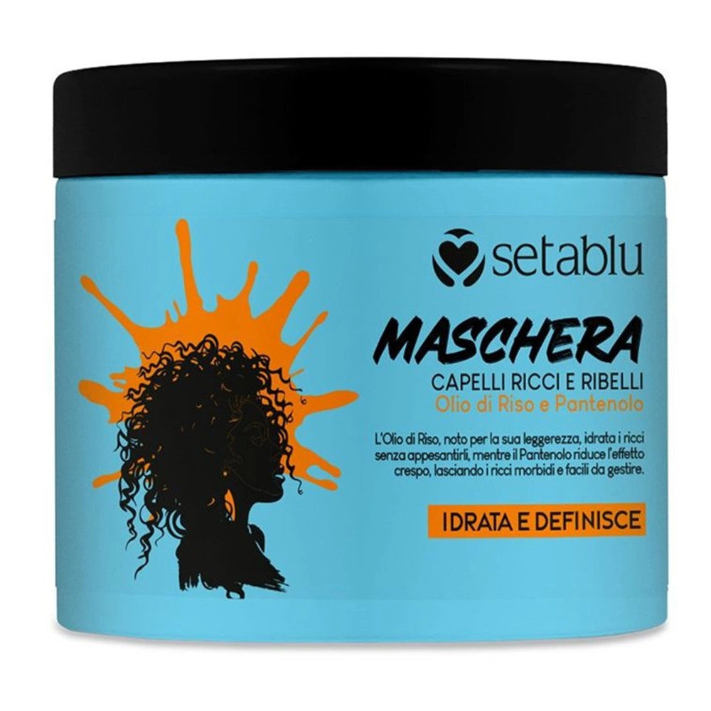 Trade Shop - Maschera Per Capelli Ricci E Ribelli 500 Ml Con Olio Di Riso Pantenolo Idrata Definisce -