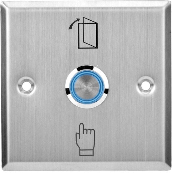 Pannello di controllo di accesso in acciaio inossidabile - Sistema di controllo di accesso duraturo - Pulsante - 86x86 mm - Progettazione sicura - 3A @ DC36V - Apripiano per porte