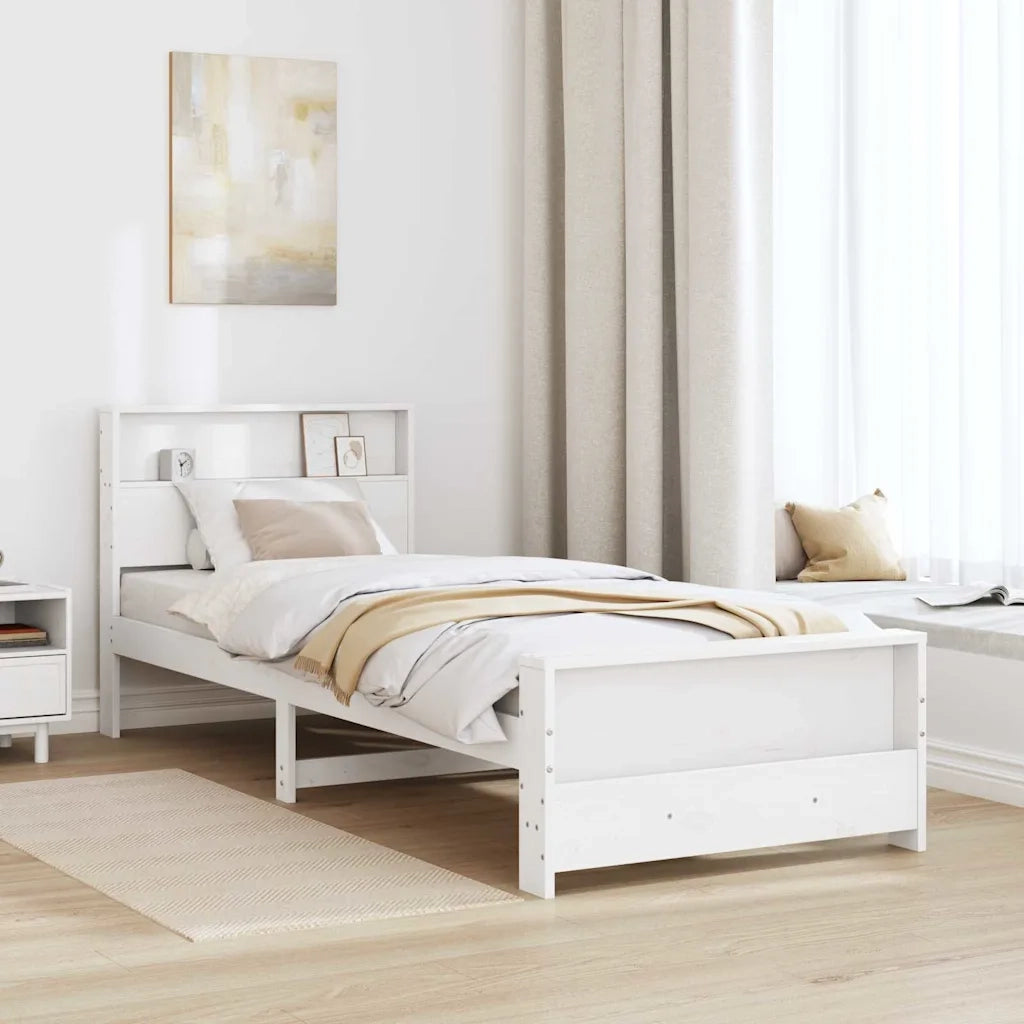 Struttura del letto Bianco 90 x 200 cm Legno multistrato