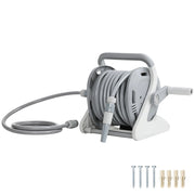 Avvolgitubo da Giardino a Muro 20+2m ¨C Xylo ¨C Grigio ? 15mm con Ugello 2 Modi