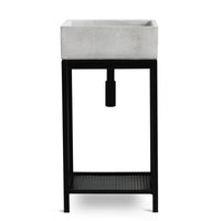 Lavello da Giardino Senza Rubinetto in Cemento Granulato di Marmo Madrid Grigio