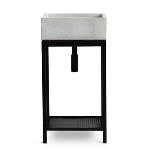 Lavello da Giardino Senza Rubinetto in Cemento Granulato di Marmo Madrid Grigio