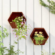Fioriere da Parete 2 pz Ruggine in Acciaio Corten 30x10x25 cmcod mxl 106534