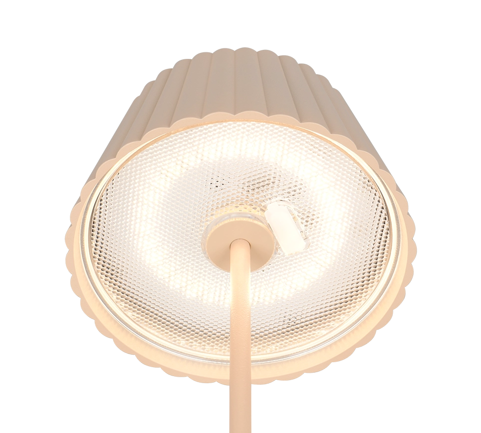 Piantana LED ricaricabile, metallo, sabbia, H 123 cm, Suarez