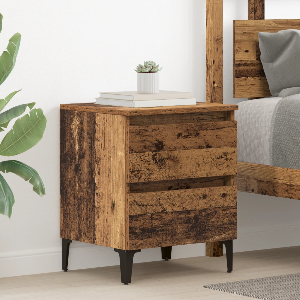 comodino Legno Antico 40x35x50 cm Legno Ingenierizzato