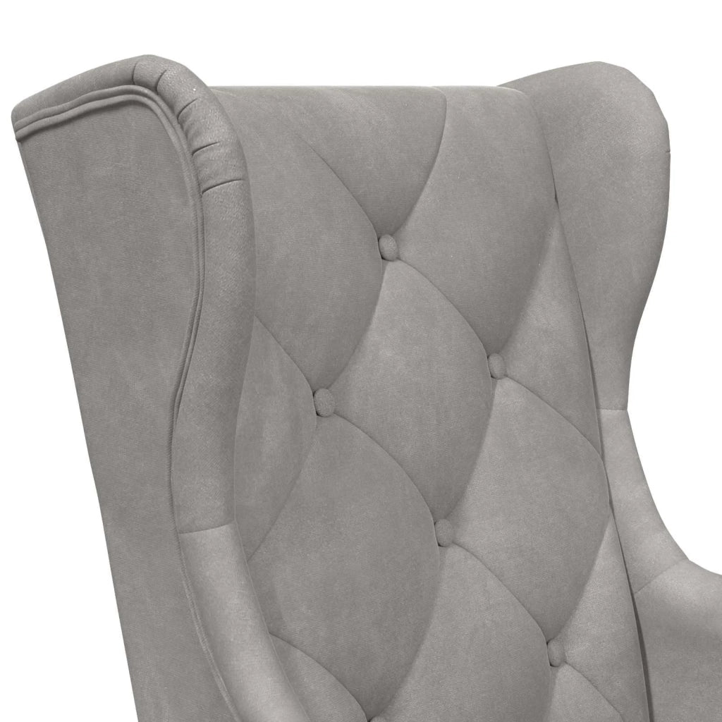 Poltrona Grigio Chiaro Velluto