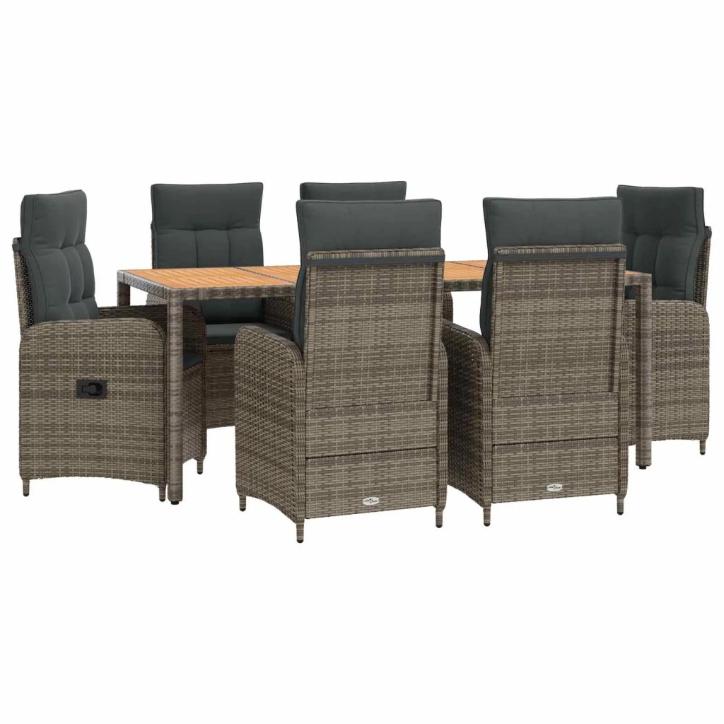Set da pranzo per esterni 7 pz Grigio chiaro e grigio scuro 3422288