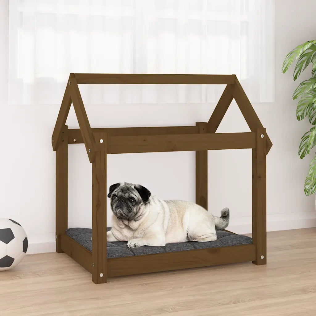 Cuccia per Cani Ambra 71x55x70 cm in Legno Massello di Pino CFW4507132