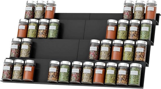 Organizzatore per spezie per cassetti da 8 - Raccoglitore di spezie estensibile a 4 piani