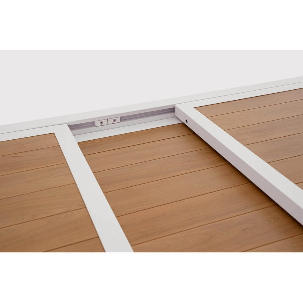 Tavolo da Esterno Allungabile in Alluminio Effetto Legno - HALVORN