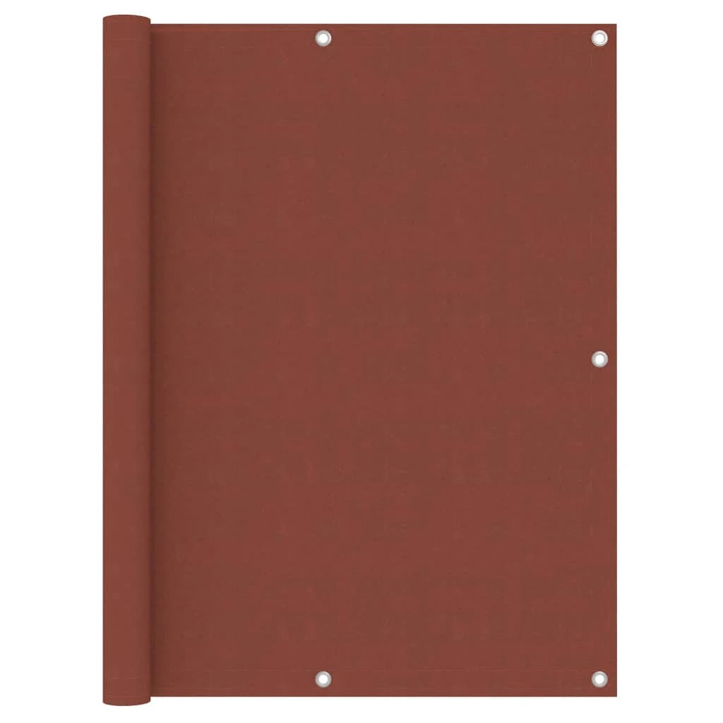 Schermo per balcone schermo per la privacy 120 x 400 cm tessuto Oxford color terracotta 02_0010401