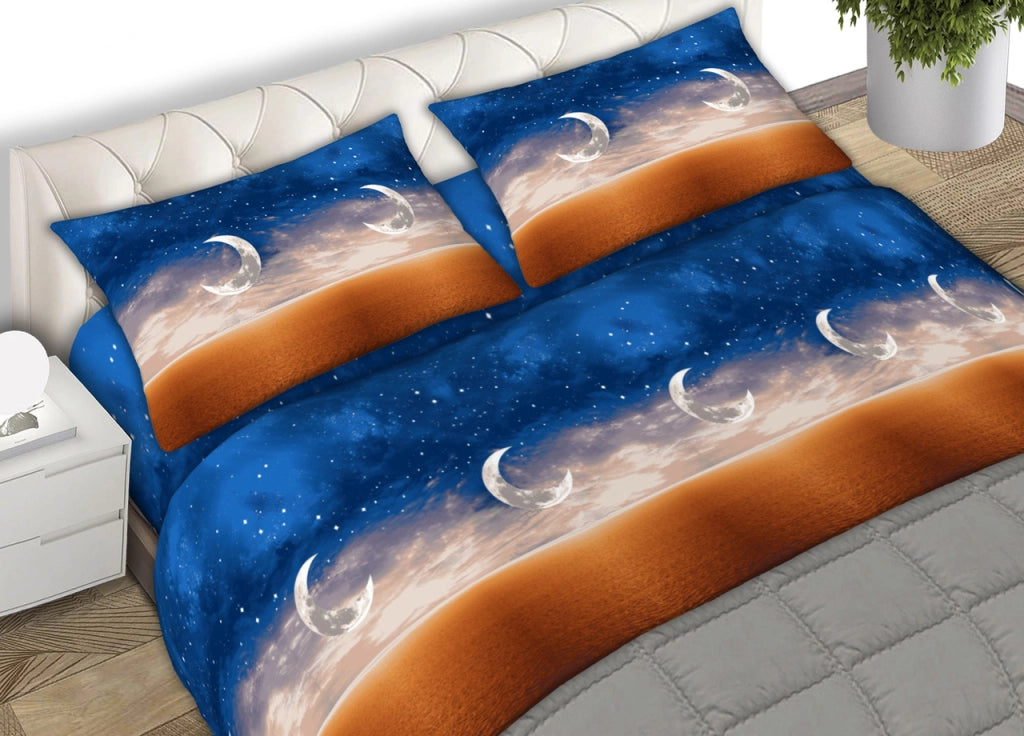 Completo Lenzuola 100% Cotone Made Italy Fantasia Tramonto C.N. - Matrimoniale - Tramonto