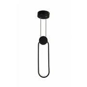 Trade Shop - Lampadario Led Sospensione Moderno Metallo Nero 14w Luce 3000k 4000k 6500k Lp-03 -