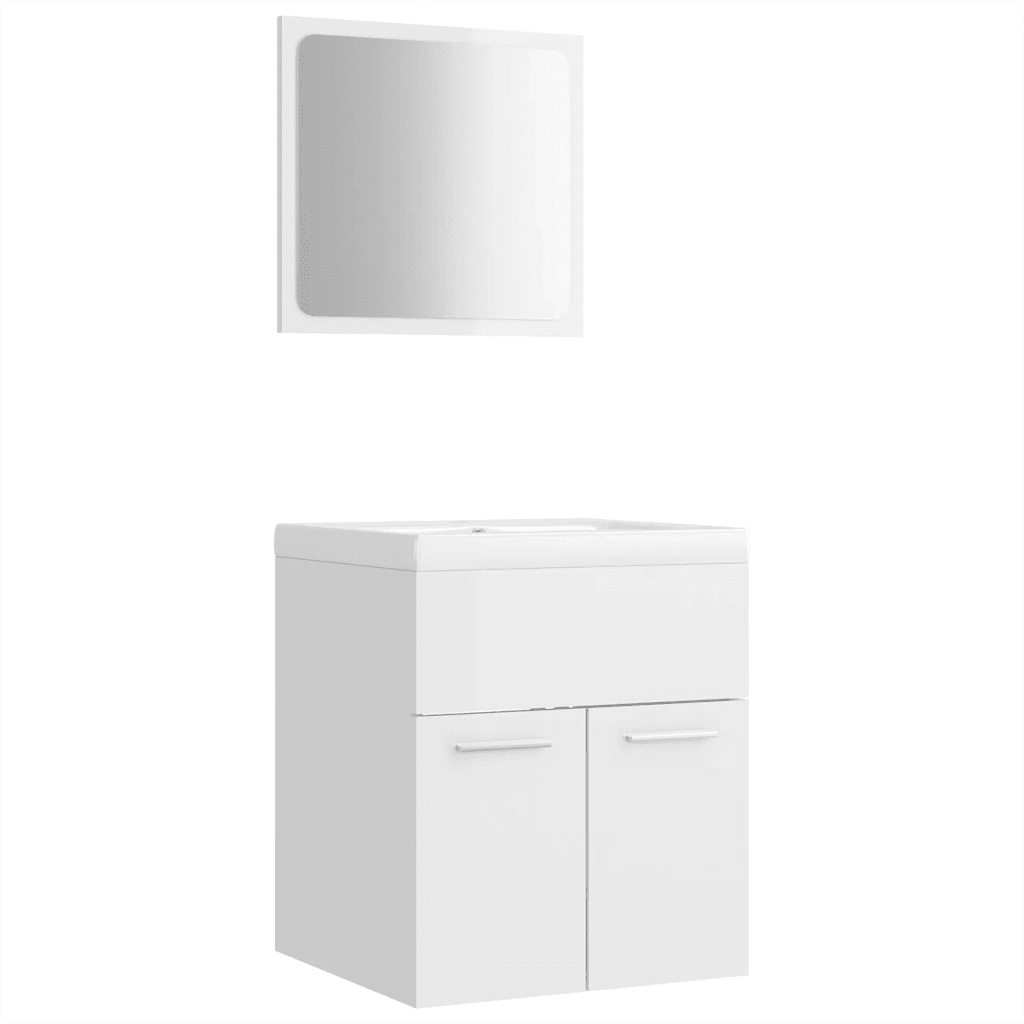Set Mobili da Bagno Bianco Lucido in Truciolato cod mxl 60873