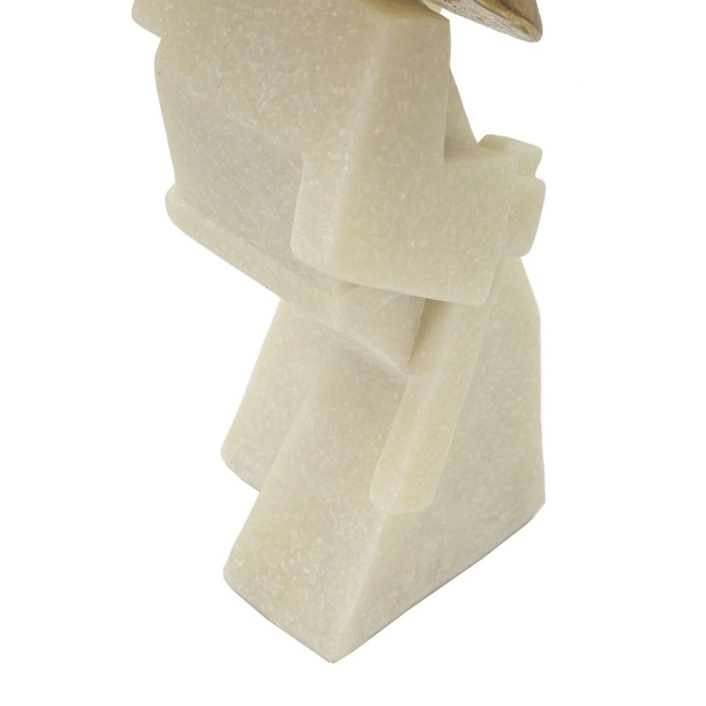 Scultura Giappone 2, Bianco, Poliresina, 14x9x24,5 cm