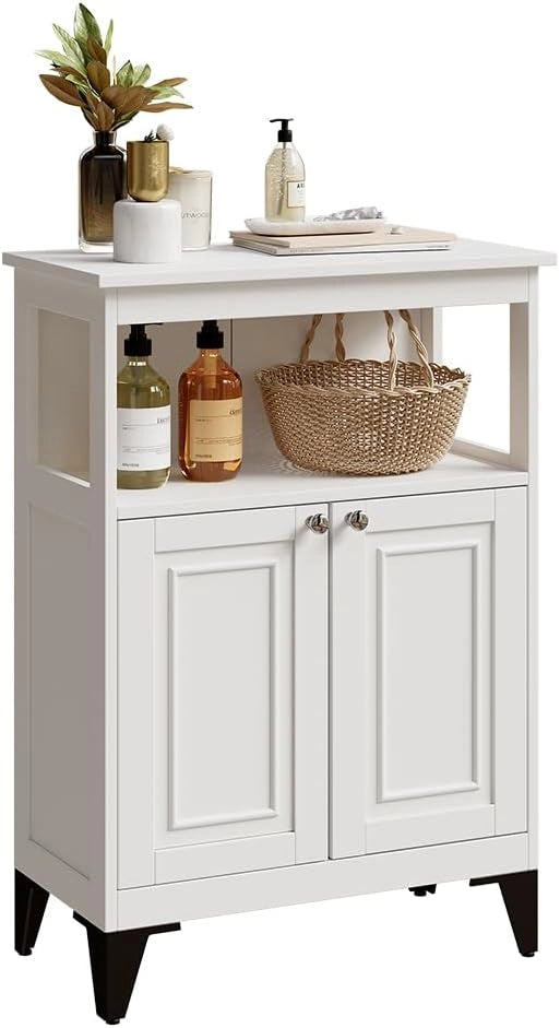 mobiletto bagno Vanity, Bianco, 60 x 85 cm, per la conservazione di articoli da bagno e asciugamani