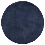 Tappeto del soggiorno | Tappeto Shaggy a Pelo Lungo NAVARRA Blu Marino 160x160 cm