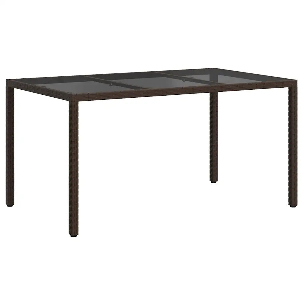 Tavolo da Giardino Marrone 150 x 90 x 75 cm polyrattan