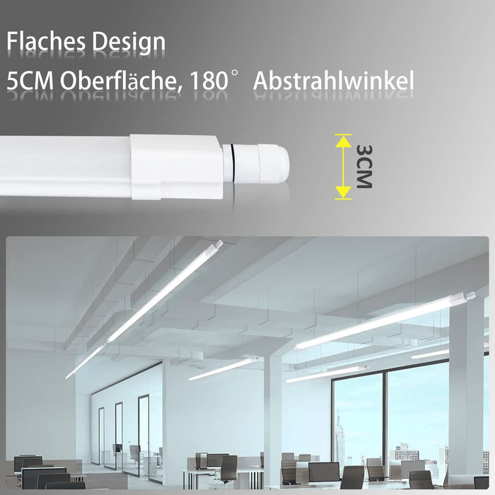 ZMH Lampada da soffitto impermeabile tubo fluorescente 120 cm