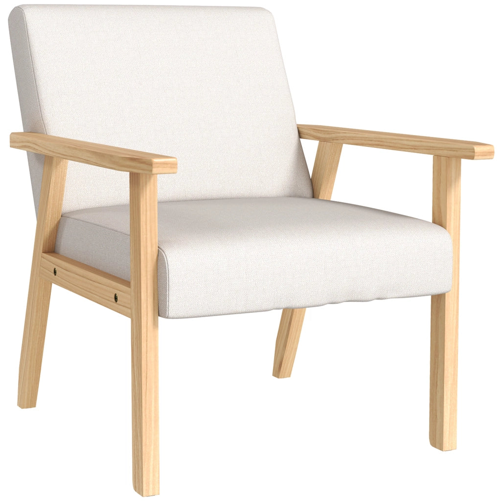POLTRONA Scandinava 64 x 70 x 72 cm Lino Crema