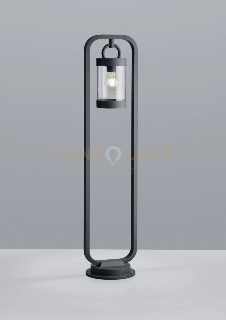 SAMBESI PALO ALTO LED DA ESTERNO LANTERNA CON SENSORE CREPUSCOLARE METALLO ANTRACITE H. 100CM 1 LUCE ATTACCO E27