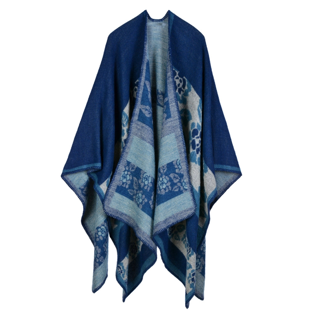 Mantella/sciarpa da donna in cashmere caldo per autunno/inverno con spacchi - Sciarpa alla moda