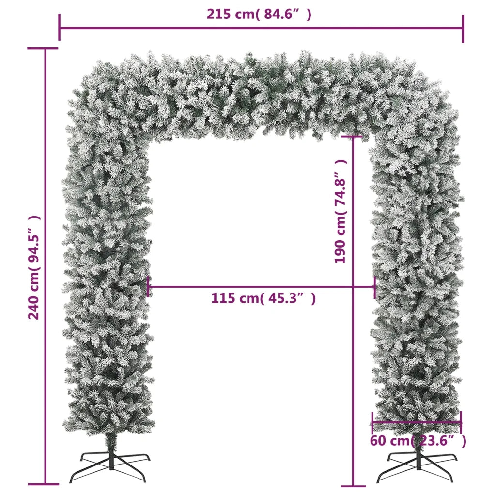 Albero di Natale ad Arco Innevato 240 cm 345091