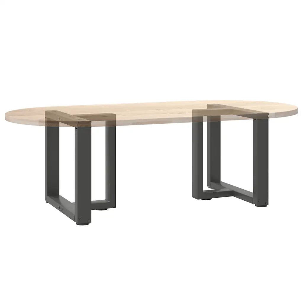 Gambe per Tavolino da Caffè a Forma di T 2 pz Antracite 50x25x(42-43) cm Acciaio 4013030