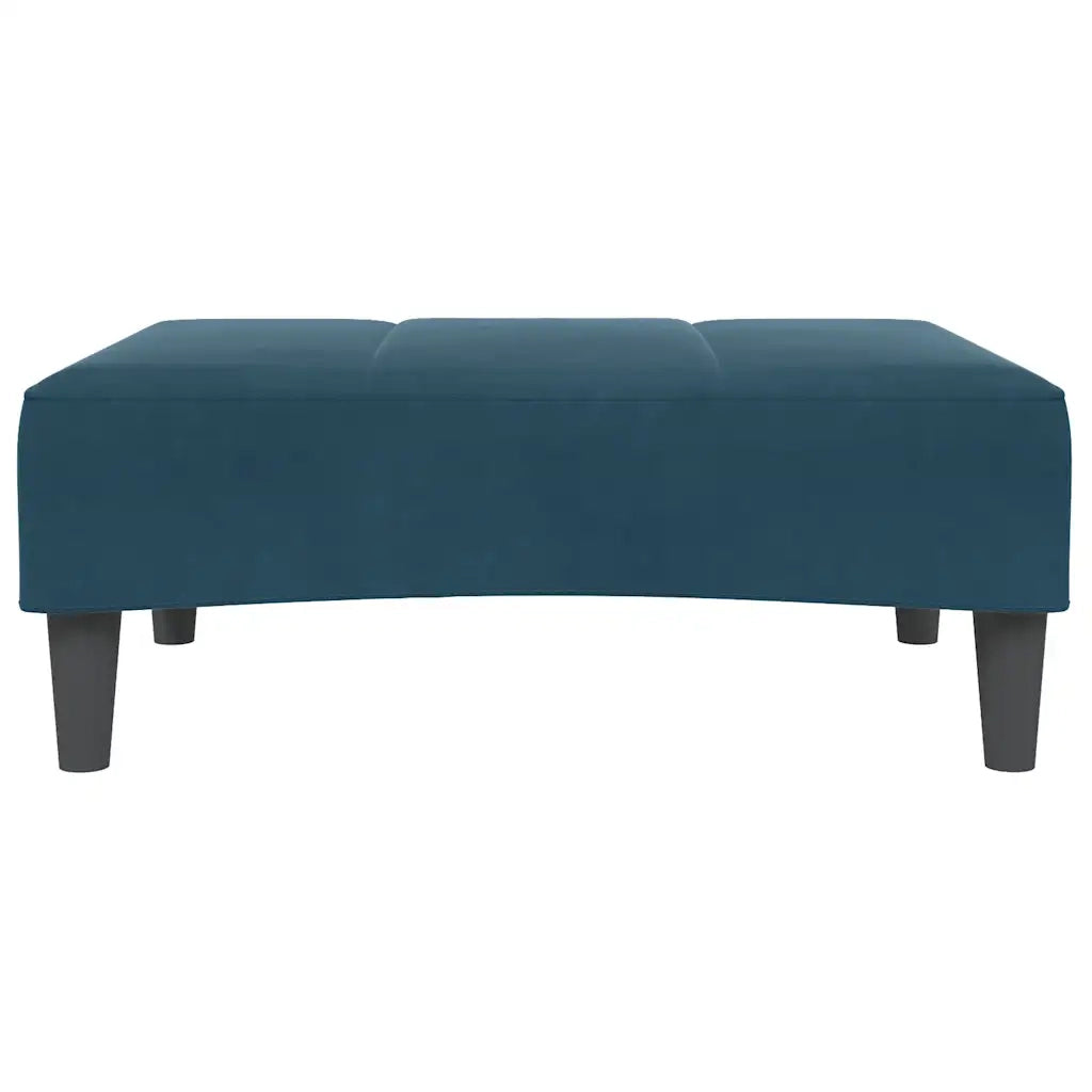 Poggiapiedi Blu 77x55x31 cm in Velluto 4007374
