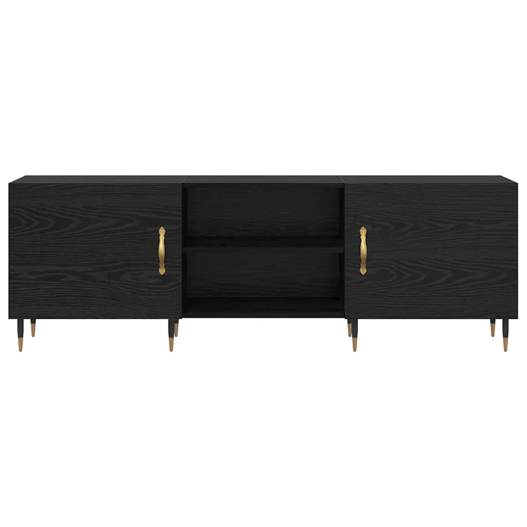Mobile TV-Credenza per TV-Console TV Rovere nero 150 x 30 x 50 cm Legno multistrato 484840