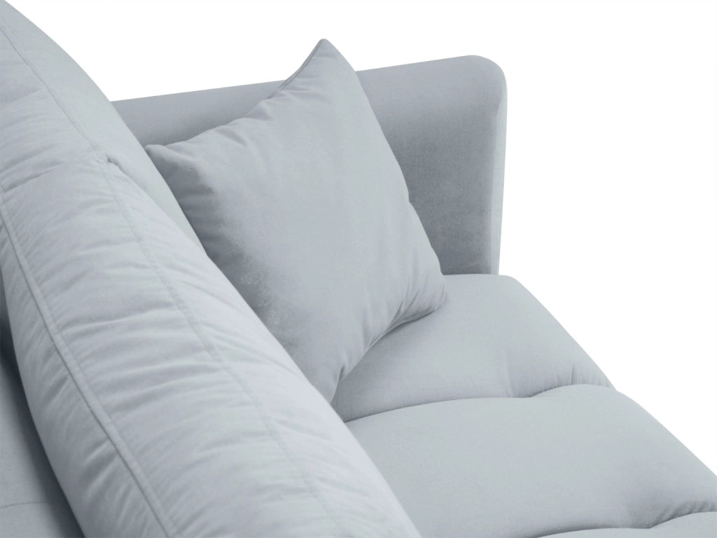 Cosmopolitan Design - Divano "Hastings" 3 posti in velluto azzurro 