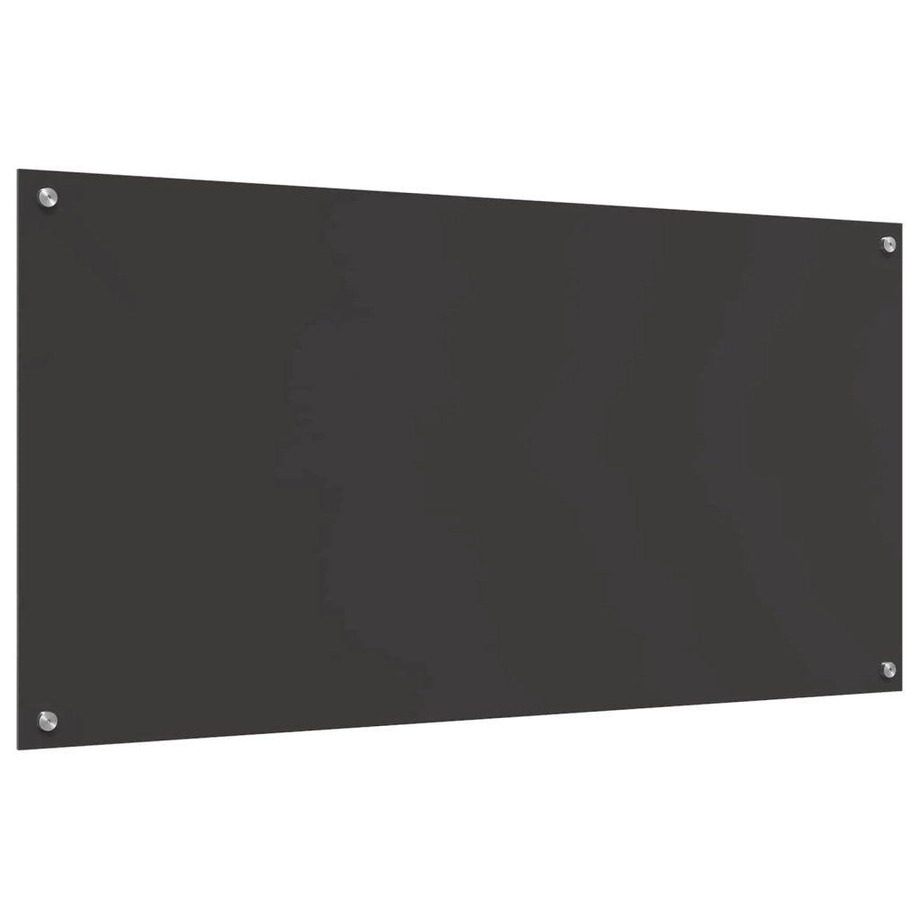 Paraschizzi moderno per cucina 120 x 60 cm facile da installare resistente al calore design elegante in vetro temperato grigio scuro 02_0058488