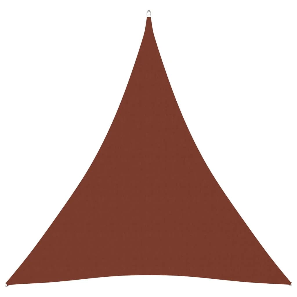 Vela parasole triangolare in tessuto Oxford 45 x 45 x 45 m marrone 02_0009851