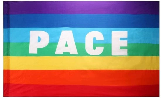 Vetta di Qualità - Vetta di Qualità Vlag 90 x 150 cm - Vetta di Qualità Vlag Regenboog - Vetta di Qualità Vetta di Qualità Stendardo - Utilizzo Interno/Esterno - Attività Stradali - Disegno Colorato