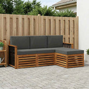 Set di divani da esterno 4 pz Naturale e Antracite 3384203