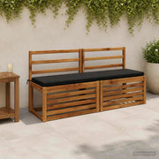 Cuscini per Panchina a 2 Pezzi SOEST 2 pz 100% Poliestere Nero 948921