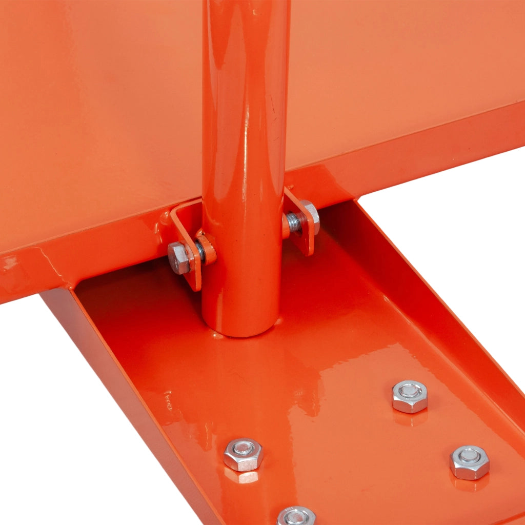 Carrello per pannelli in acciaio arancione, portata fino a 1000 kg, con 4 ruote piroettanti e freni