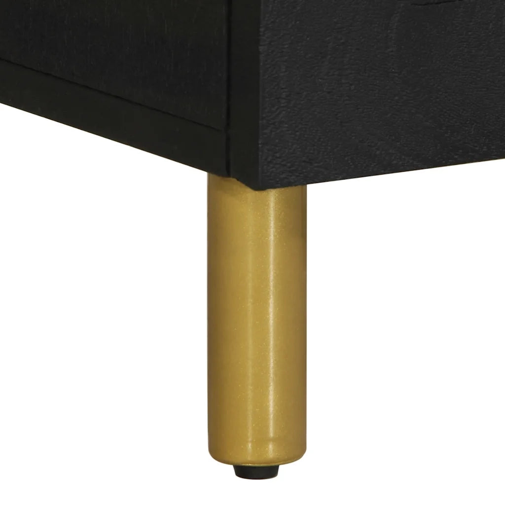 Comodino-Tavolino da notte Nero 50x33x60 cm in Legno Multistrato 317942