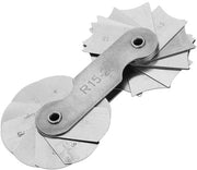 Misuratore di Raggio in Acciaio Inossidabile - Misurazioni Esterne/Intime - Lamine Convessa/Concava - Portata di Misura R0.3-100MM - Peso Leggero 43g - Duraturo e Resistente all'Ossidazione - Misuratore di Raggio