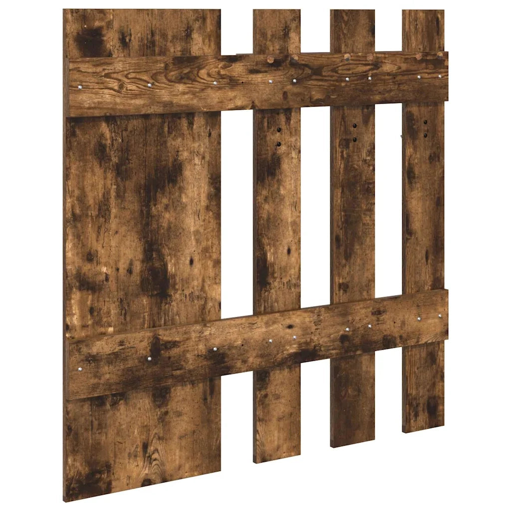 Appendiabiti a muro con specchio Rovere fumé 100 x 10 x 100 cm 874511